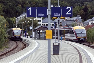 Glashuette railway station in the district of Saechsische Schweiz-Osterzgebirge