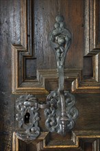 Old forged door lock
