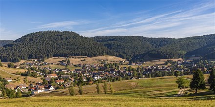 Village view of Baiersbronn in the northern Black Forest