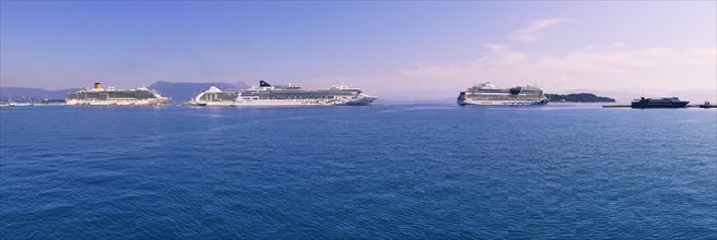 Four large cruise ships
