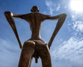 Bronze sculpture Adam and Eve by Rolf Biebl