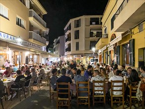 Pedestrian zone with restaurants in Port Andratx