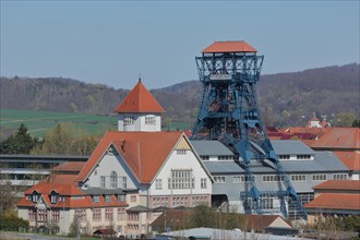 Petersenschacht adventure mine with winding tower from the potash mine