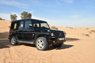 Desert Safari with Mercedes in the Sand Desert of Dubai