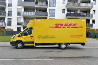 DHL vehicle with electric drive
