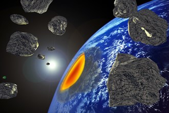 Very Large Asteroid Collision with the Earth