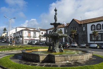 Fountain in the historic town of Ponta Delgada