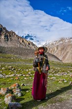 Pilgrim before Mount Kailash