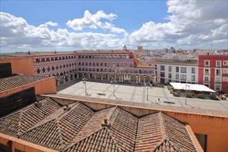 View of Plaza Alta with Casas Coloradas and townscape