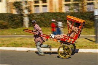 Walking rickshaw in Antsirabe