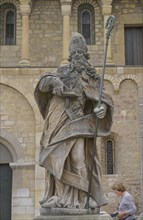 Statue of St. Boniface in front of the cathedral