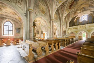 Interior view of the baroque parish church of St. Martin