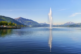 Fountain in Lake Zug