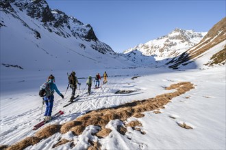 Group of ski tourers in Oberbergtal