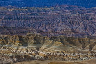 Eroded mud landscape in the kingdom of Guge