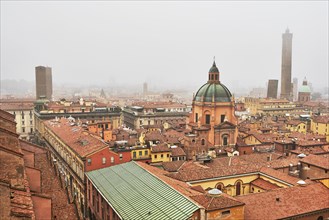 View from the Asinelli Tower of the Church of Santa Maria della Vita and the Old Town