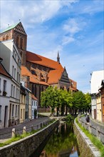 Hanseatic houses before the Church of St. Nicholas