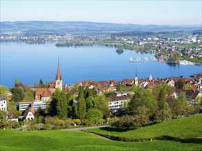 View of the old town and Lake Zug