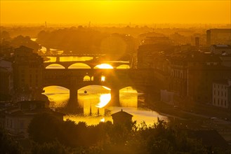 Sunset over the Ponte Vecchio