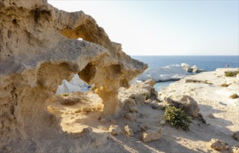 Rock formations of Sarakiniko on Milos