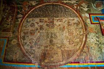 Old wall painting in a tibetan tempel in the kingdom of Guge
