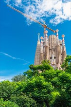 Basilica La Sagrada Familia under renovation 2022