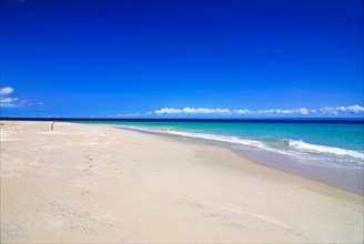 White sand beach on the Island Ile Sainte-Marie although Nosy Boraha