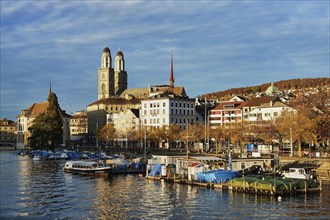 View over the Limmat to the Grossmuenster