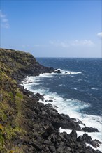 Rocky coastline in the Island of Terceira