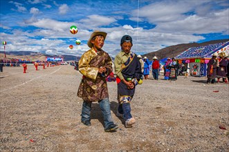 Traditional festival of the tribes in Gerze Western Tibet