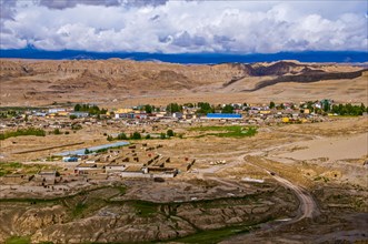 Overlook over the fertile valley of the kingdom of Guge