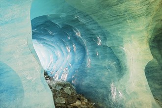 Ice tunnel in the Rhone Glacier