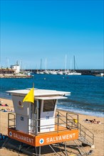 Lifeguard Booth on Urban Beach in Barcelona