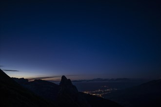Blue hour over the Rhine valley