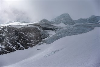 Ski tourers on the descent at Alpeiner Ferner