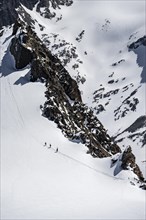 Ski tourers at the Turmscharte
