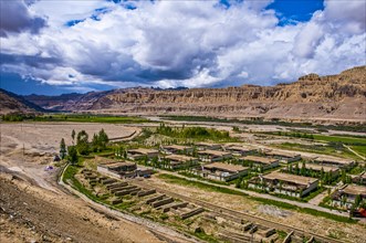 Overlook over the fertile valley of the kingdom of Guge