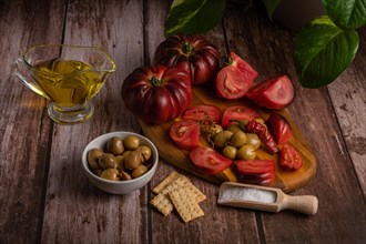 Organic moorish tomatoes with oil