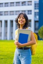 Portrait of asian girl on campus