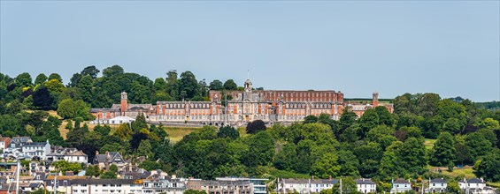 Britannia Royal Naval College in Dartmouth and River Dart from Kingswear