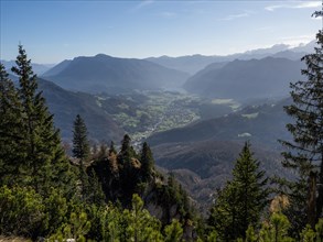 View from Mount Katrin of Bad Goisern and Lake Hallstatt