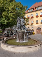 The wedding fountain on the Amberg market square