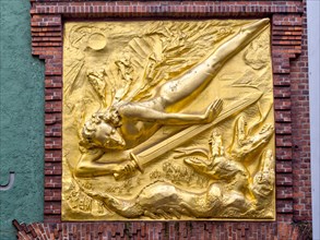Gilded bronze relief by Bernhard Hoetger