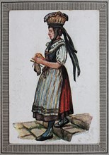 Traditional costumes in Germany in the 19th century