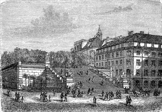 The Bruehl Terrace in Dresden in 1870