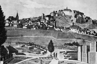 Veste Rosenberg Castle in Kronach in 1800