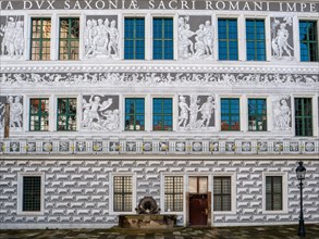 Painted building in the courtyard of the Residenzschloss