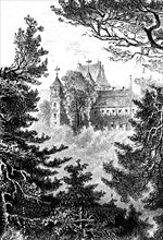 Siebeneichen Castle in Meissen in 1870