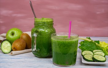 Healthy detox juices with natural ingredients