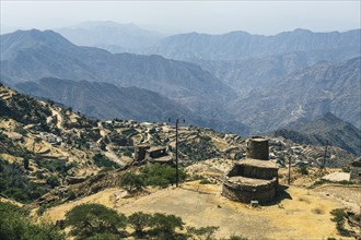 Fortified towers in the Asir mountains